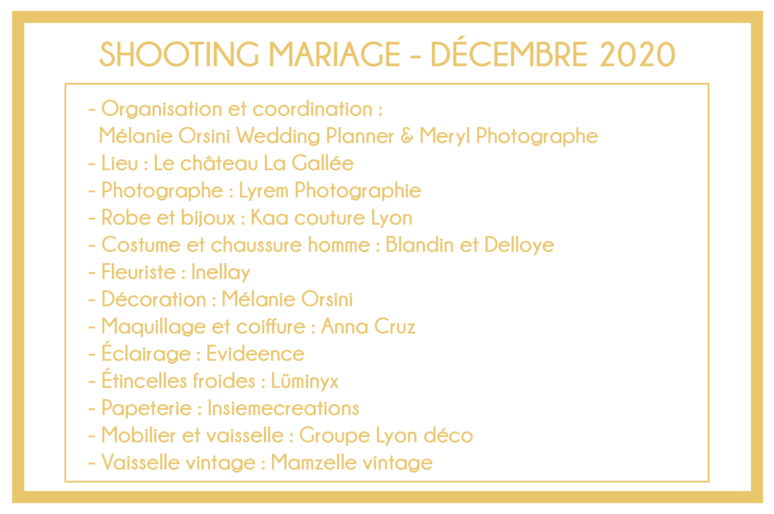 Prestataires shooting
